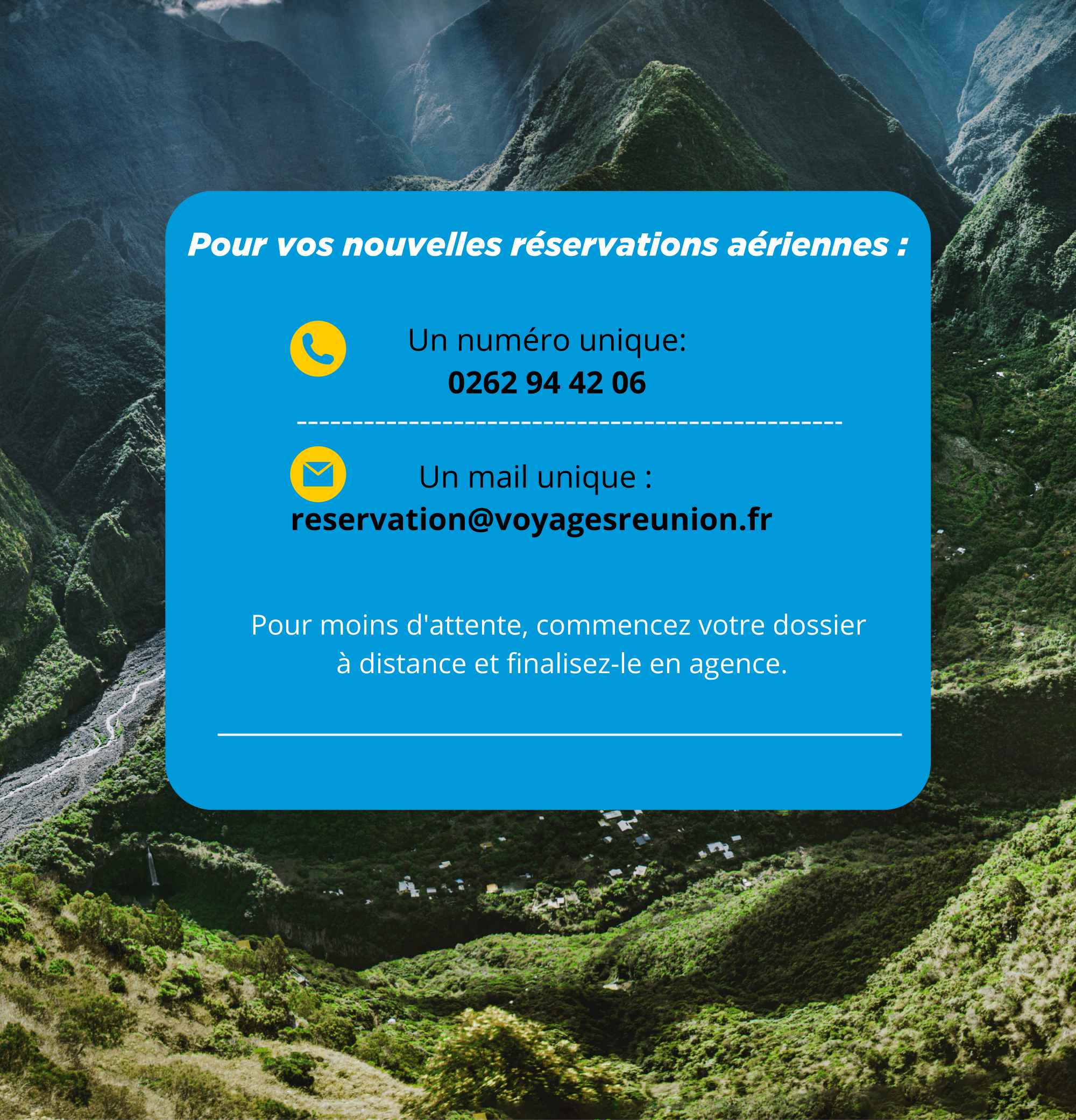 Vos nouvelles reservations